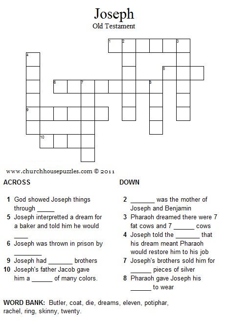 Joseph Crossword Puzzle